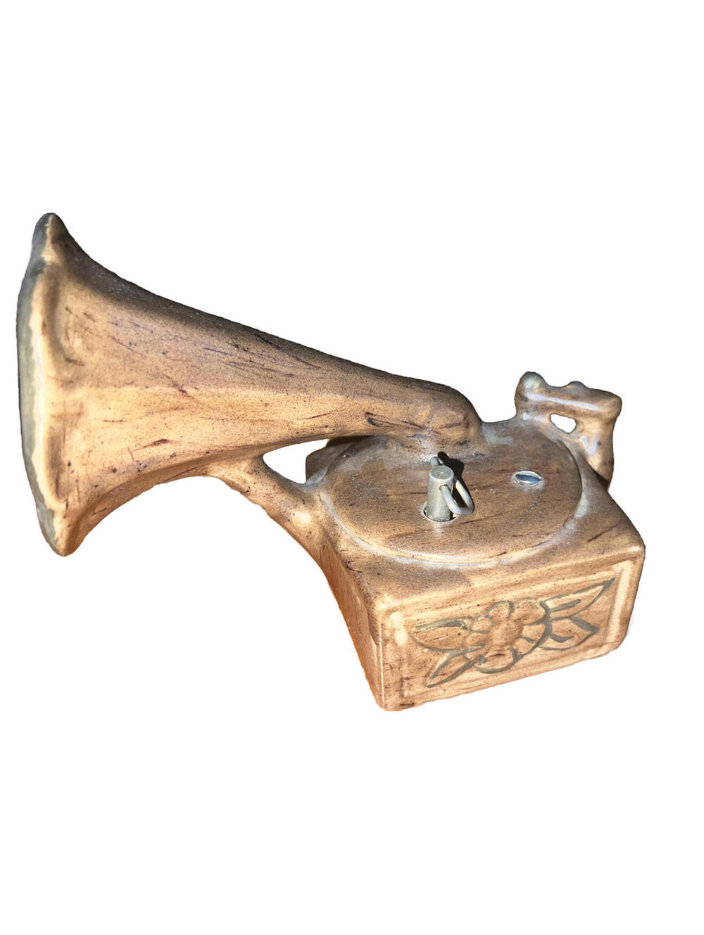 Vintage Ceramic Gramophone Figurine